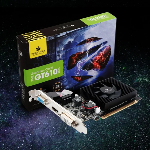 ZEBRONICS NVIDIA GT610 2GB DDR3 PCI-E Graphics Card